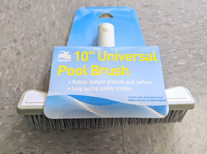 Pool Brush 10" Plastic Gray